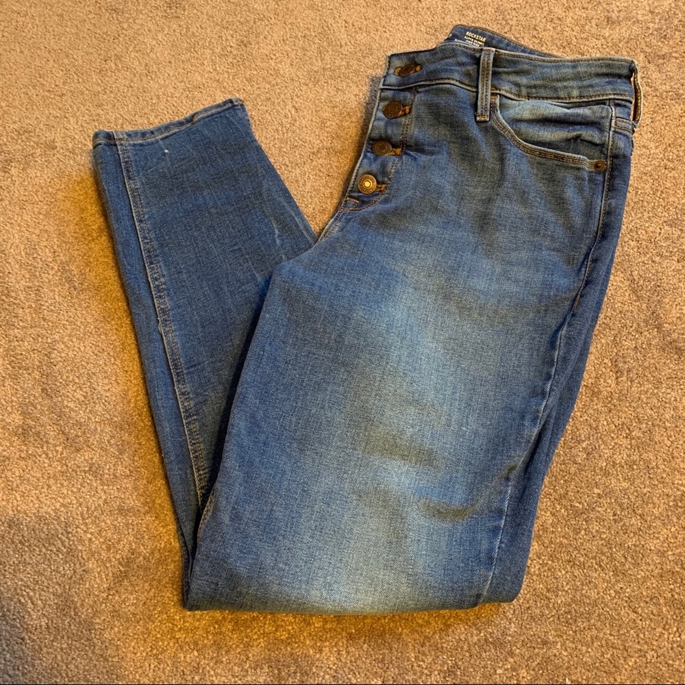 Rockstar super skinny high rise button fly jeans